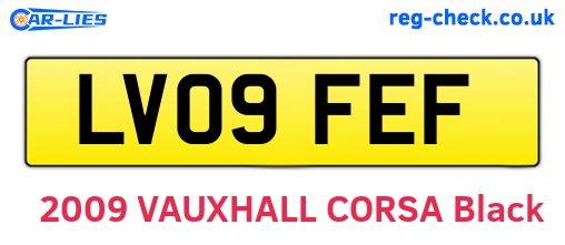 LV09FEF are the vehicle registration plates.