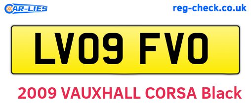 LV09FVO are the vehicle registration plates.