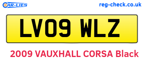 LV09WLZ are the vehicle registration plates.