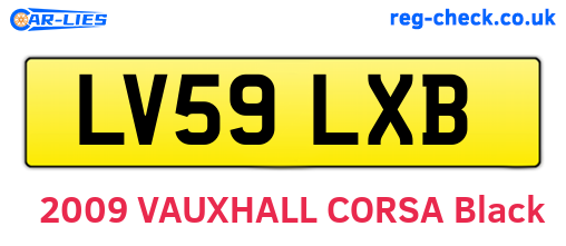 LV59LXB are the vehicle registration plates.