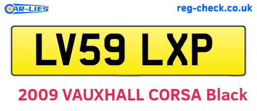 LV59LXP are the vehicle registration plates.