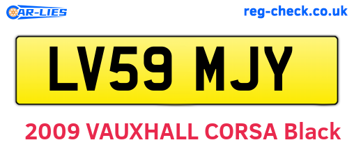 LV59MJY are the vehicle registration plates.