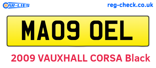 MA09OEL are the vehicle registration plates.