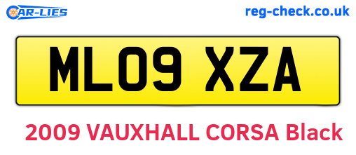 ML09XZA are the vehicle registration plates.