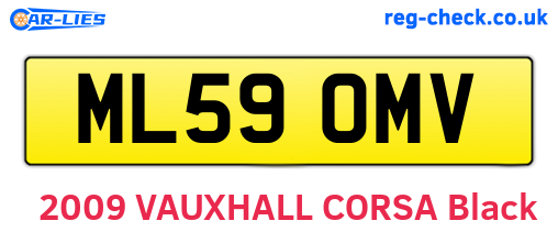 ML59OMV are the vehicle registration plates.