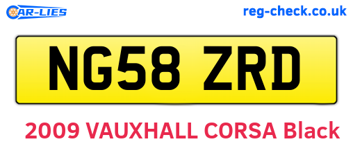 NG58ZRD are the vehicle registration plates.