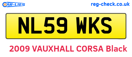 NL59WKS are the vehicle registration plates.