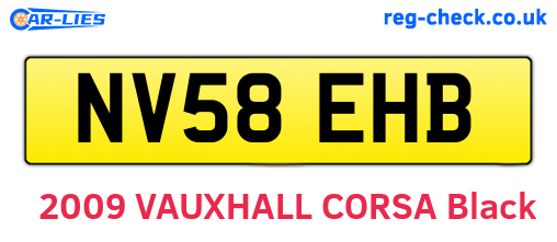 NV58EHB are the vehicle registration plates.