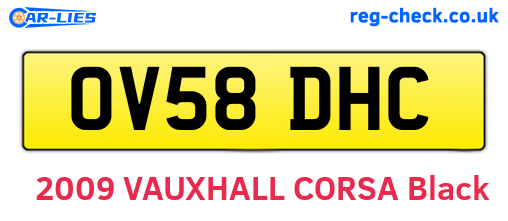 OV58DHC are the vehicle registration plates.