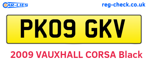 PK09GKV are the vehicle registration plates.