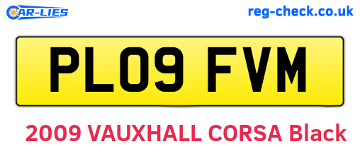 PL09FVM are the vehicle registration plates.