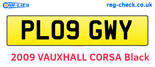 PL09GWY are the vehicle registration plates.