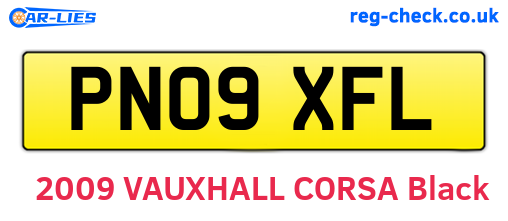 PN09XFL are the vehicle registration plates.