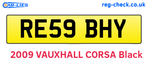 RE59BHY are the vehicle registration plates.