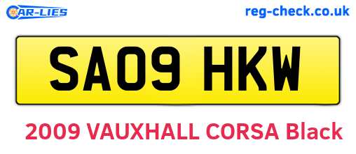 SA09HKW are the vehicle registration plates.