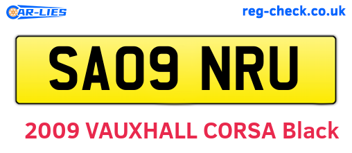SA09NRU are the vehicle registration plates.