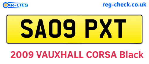 SA09PXT are the vehicle registration plates.