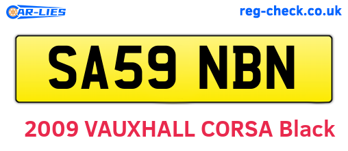 SA59NBN are the vehicle registration plates.