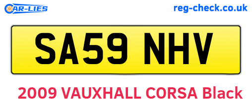 SA59NHV are the vehicle registration plates.