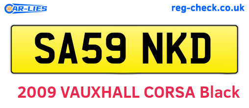 SA59NKD are the vehicle registration plates.