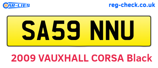 SA59NNU are the vehicle registration plates.