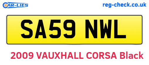 SA59NWL are the vehicle registration plates.