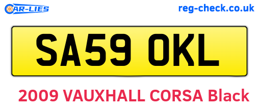 SA59OKL are the vehicle registration plates.