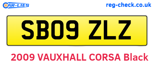 SB09ZLZ are the vehicle registration plates.
