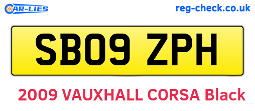 SB09ZPH are the vehicle registration plates.