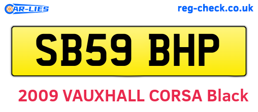 SB59BHP are the vehicle registration plates.