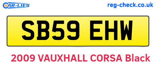 SB59EHW are the vehicle registration plates.