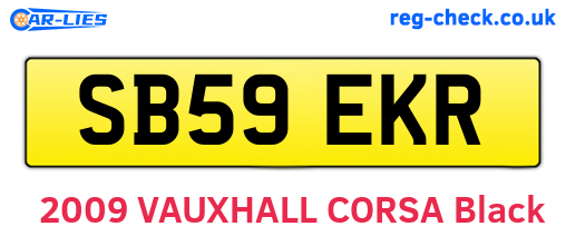 SB59EKR are the vehicle registration plates.
