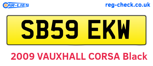 SB59EKW are the vehicle registration plates.
