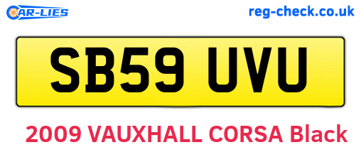 SB59UVU are the vehicle registration plates.