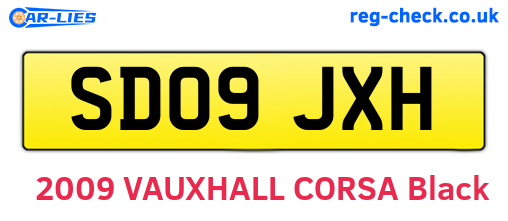 SD09JXH are the vehicle registration plates.