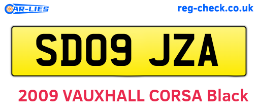 SD09JZA are the vehicle registration plates.