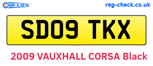 SD09TKX are the vehicle registration plates.