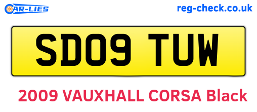 SD09TUW are the vehicle registration plates.
