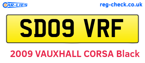 SD09VRF are the vehicle registration plates.