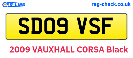 SD09VSF are the vehicle registration plates.