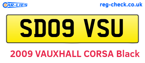 SD09VSU are the vehicle registration plates.
