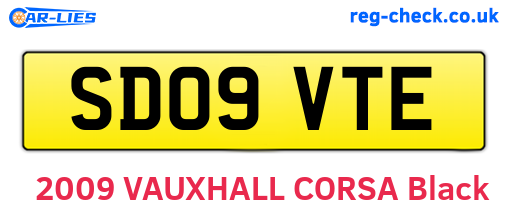 SD09VTE are the vehicle registration plates.