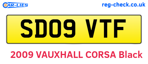 SD09VTF are the vehicle registration plates.
