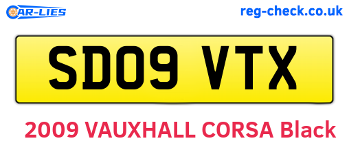 SD09VTX are the vehicle registration plates.