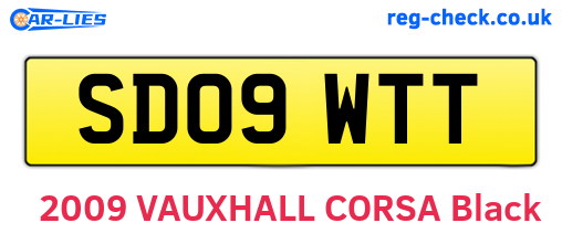 SD09WTT are the vehicle registration plates.