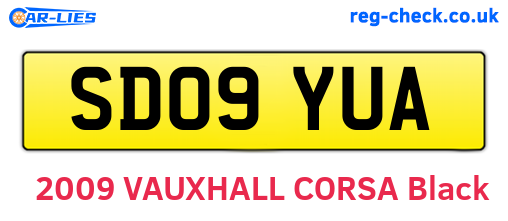 SD09YUA are the vehicle registration plates.