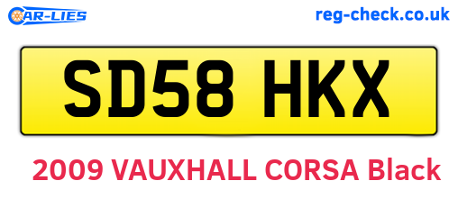 SD58HKX are the vehicle registration plates.