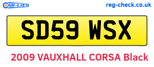 SD59WSX are the vehicle registration plates.