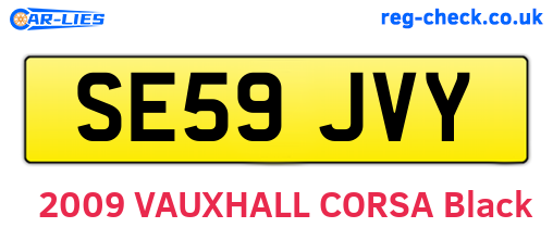 SE59JVY are the vehicle registration plates.