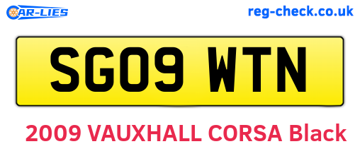 SG09WTN are the vehicle registration plates.